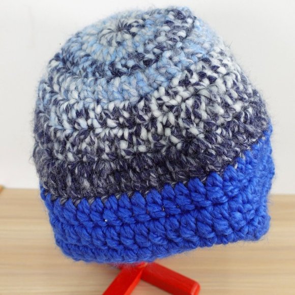 Blue Beanie Hat Womens Knitted Chunky‎ Thick Cozy Slouchy Winter Warm One Size main image 4